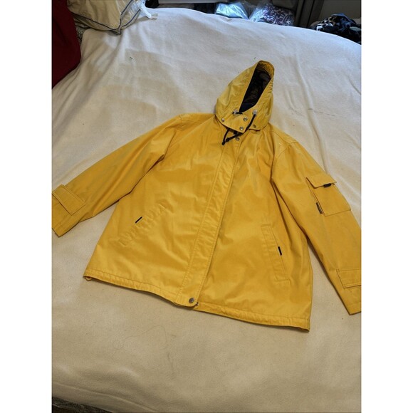 Pacific Trail Women L Outdoor Wear Wind Breaker Rain Coat Hooded Jacket Yellow - Picture 3 of 16